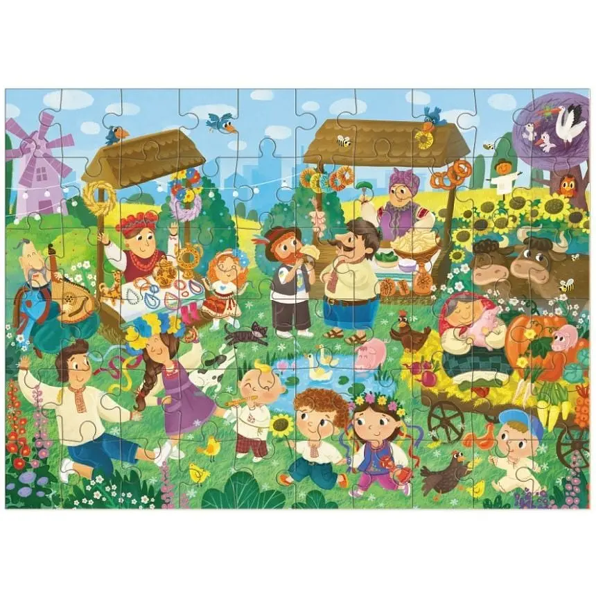 Пазл дитячий DoDo Toys Сорочинський Ярмарок 60 елементів (300606) - фото 2