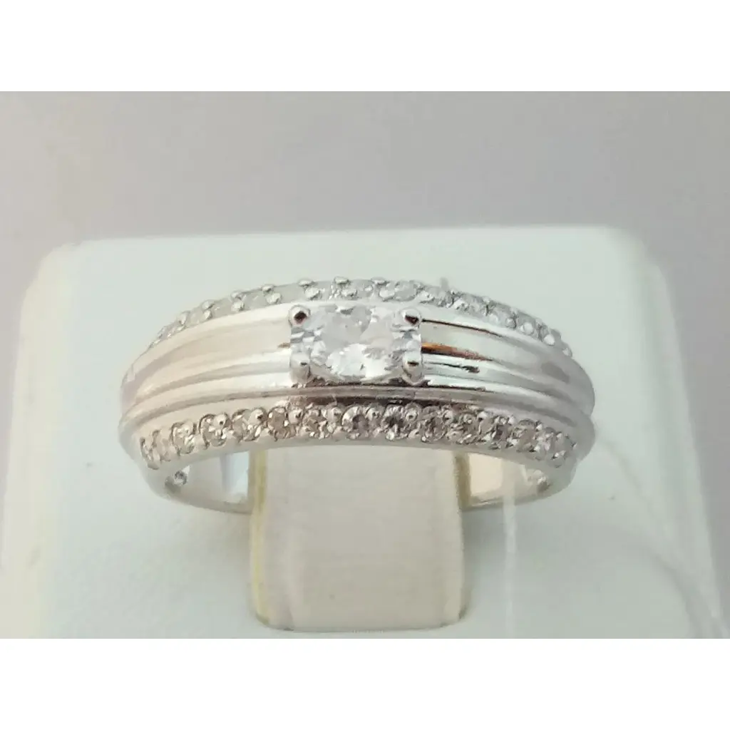 Срібне кільце Харківська ювелірна фабрика з фіанітами. 14571-Р 16 - фото 3