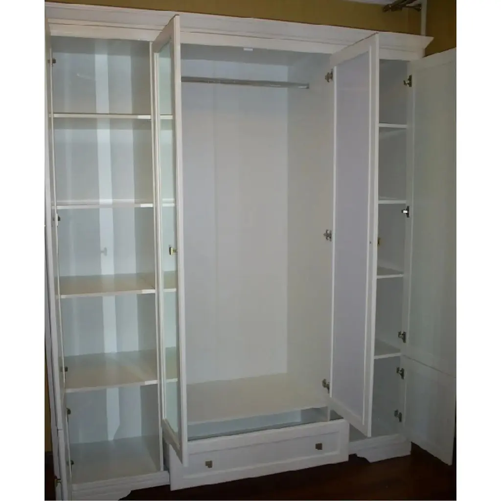 Шафа для одягу в спальню Gerbor Клео 4d/1s Білий (GRB-1417) - фото 4