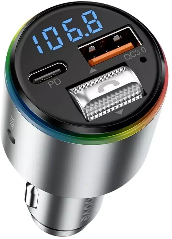 Автомобільний зарядний пристрій Proove FM Launcher Power Drive 30W (PD+QC3.0) Type-C+USB silver (FMPD30110006) - фото 2