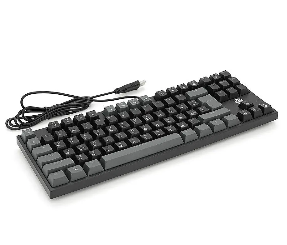 Клавіатура механічна ігрова з підсвічуванням Fantech ATOM MK-876 red switch, Eng, Black - фото 3