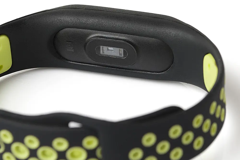 Силиконовый ремешок Primo Perfor Sport для Xiaomi Mi Band 2 Black Green - фото 3