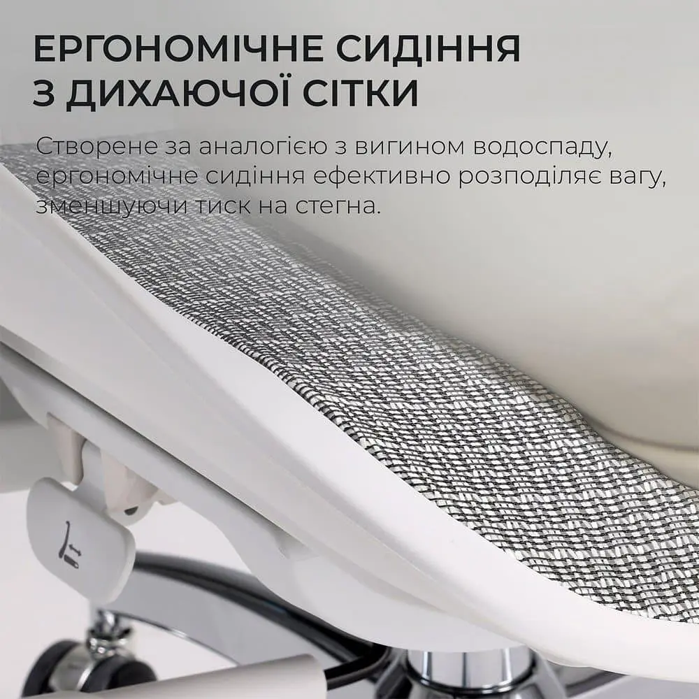 Ігрове крісло Sihoo DORO S100 Mesh White (S100-M302) - фото 7