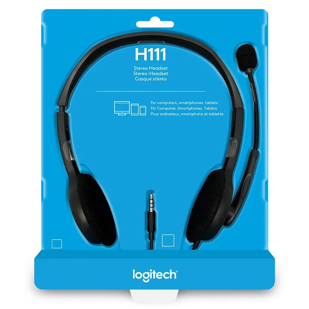 Навушники Logitech H111 Stereo Headset with 1*4pin jack (981-000593) - фото 10