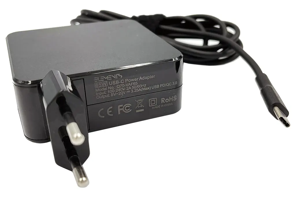Блок живлення для ноутбука USB Type-C 65W Elements (Q70-VAF65) - фото 2