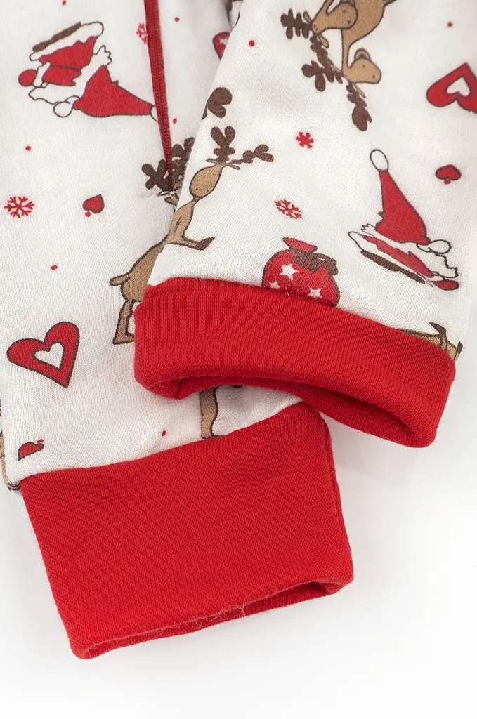 Дитячий чоловічок з начосом з різдвяним принтом Christmas reindeer на блискавці - фото 5