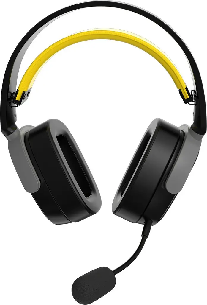 Ігрова гарнітура Ajazz AHM09 MAX Black Gray Yellow (AHM09-MAX-BGY) - фото 2