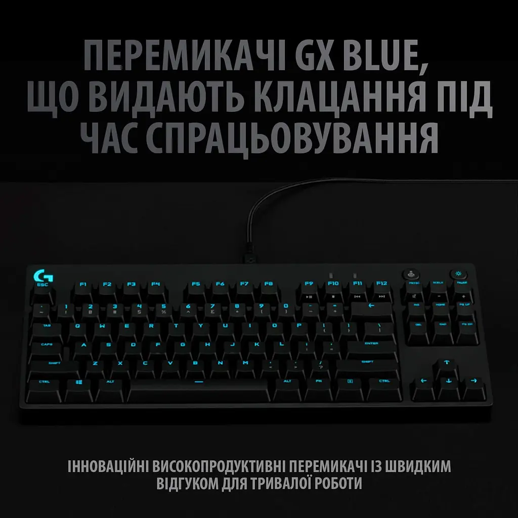 Клавіатура Logitech G PRO USB Black (920-009392) - фото 3