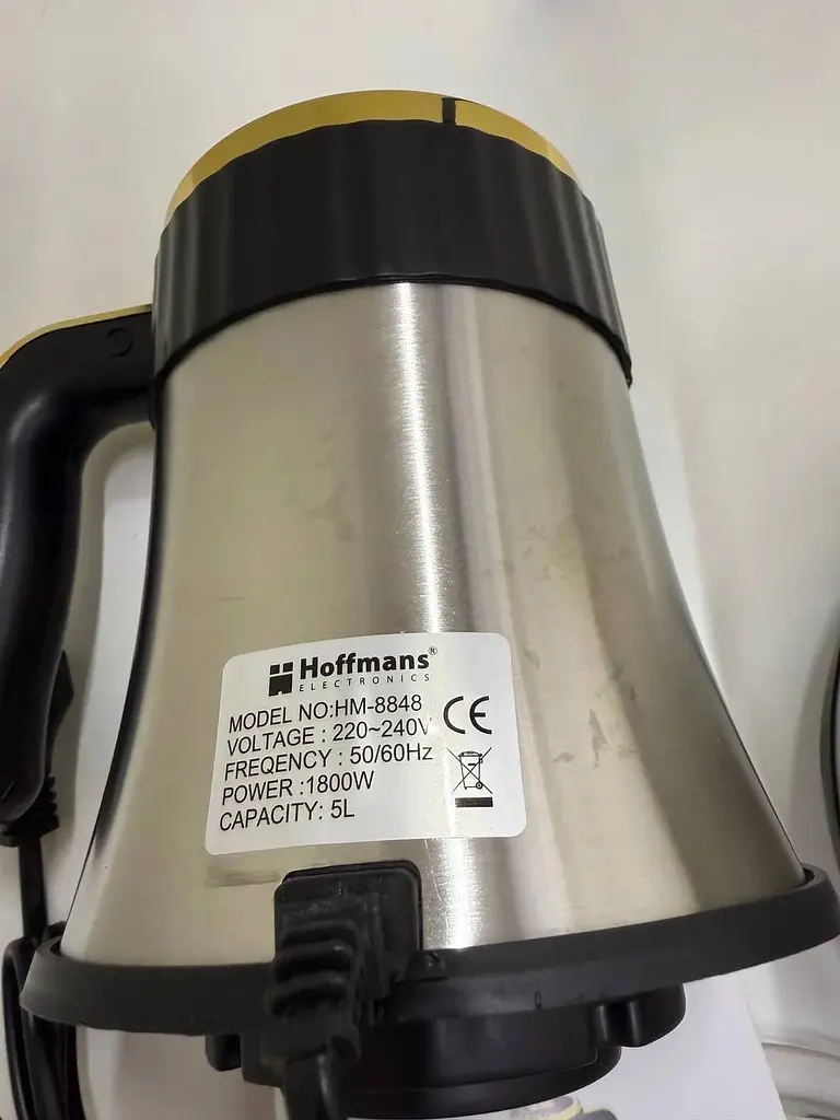 Подрібнювач Hoffmans HM-8848 5 л • Металевий кухонний чопер 1800 Вт із 3 швидкостями для м’яса та овочів - фото 5