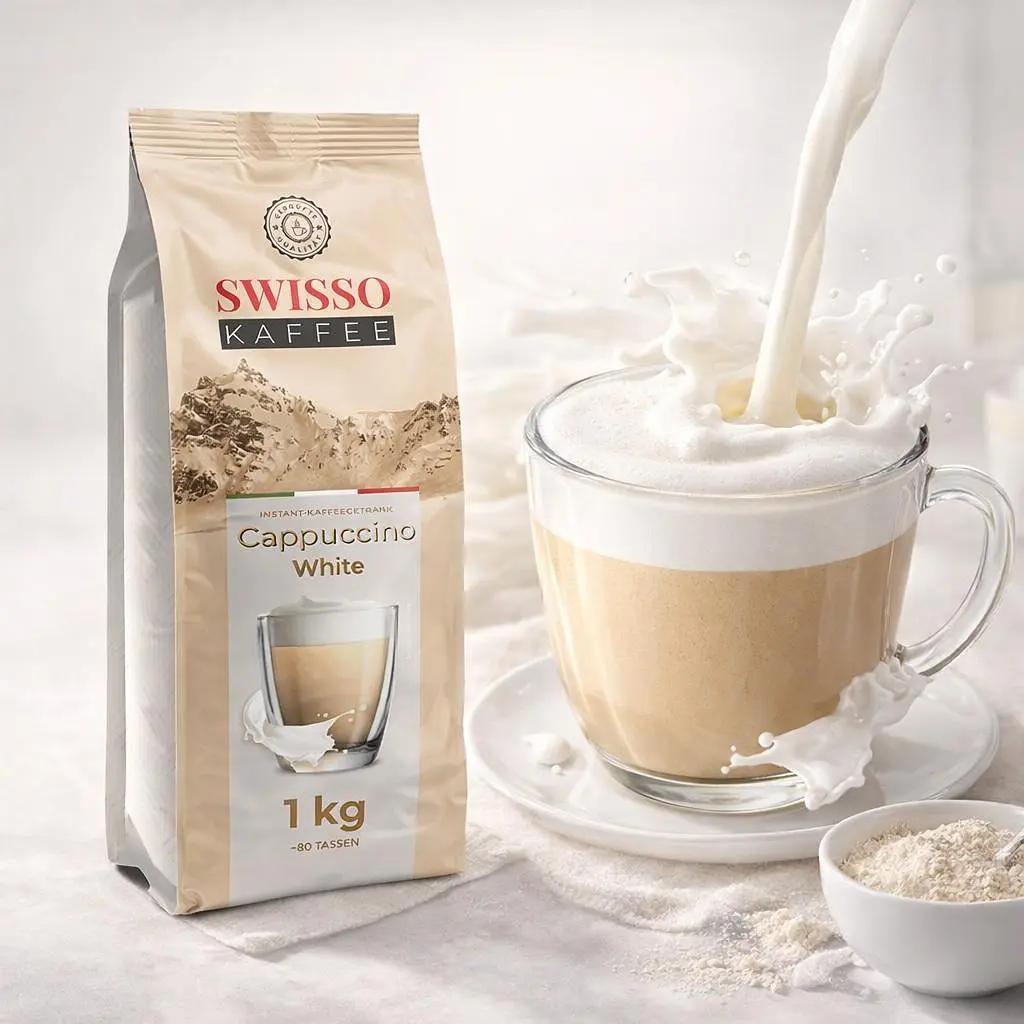 Капучино Swisso Kaffee Cappuccino White з вершковим смаком 1 кг - фото 4