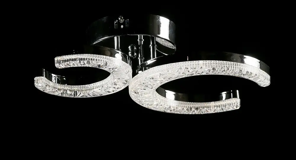 Стельова світлодіодна люстра Splendid Ray L1654/2 LED (CH), хром, 32 Вт, від 4-8 м² - фото 2