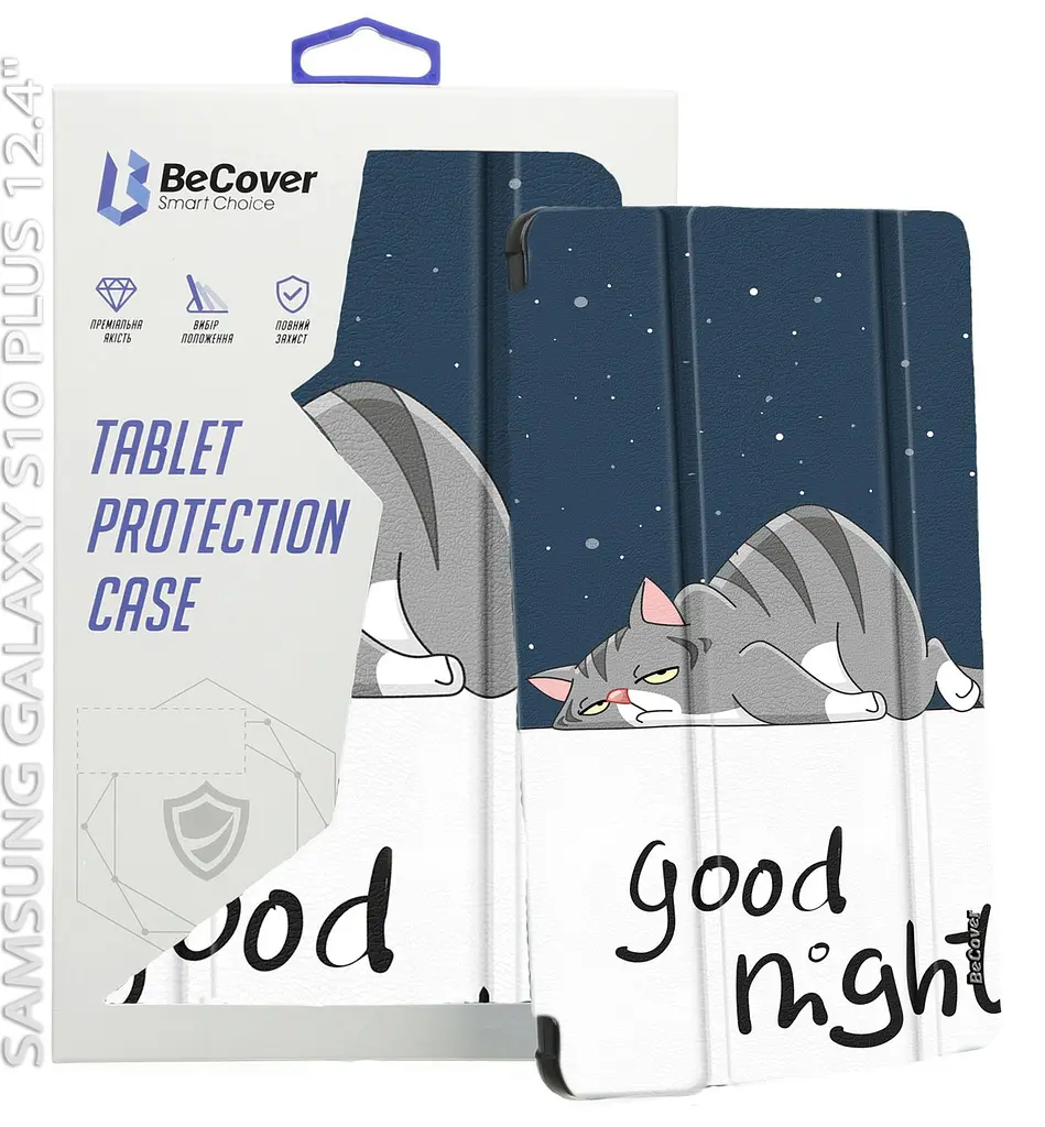 Чохол-книжка BeCover Smart Case для Samsung Galaxy Tab S10 Plus SM-X820/SM-X826 Good Night (712244) - фото 7