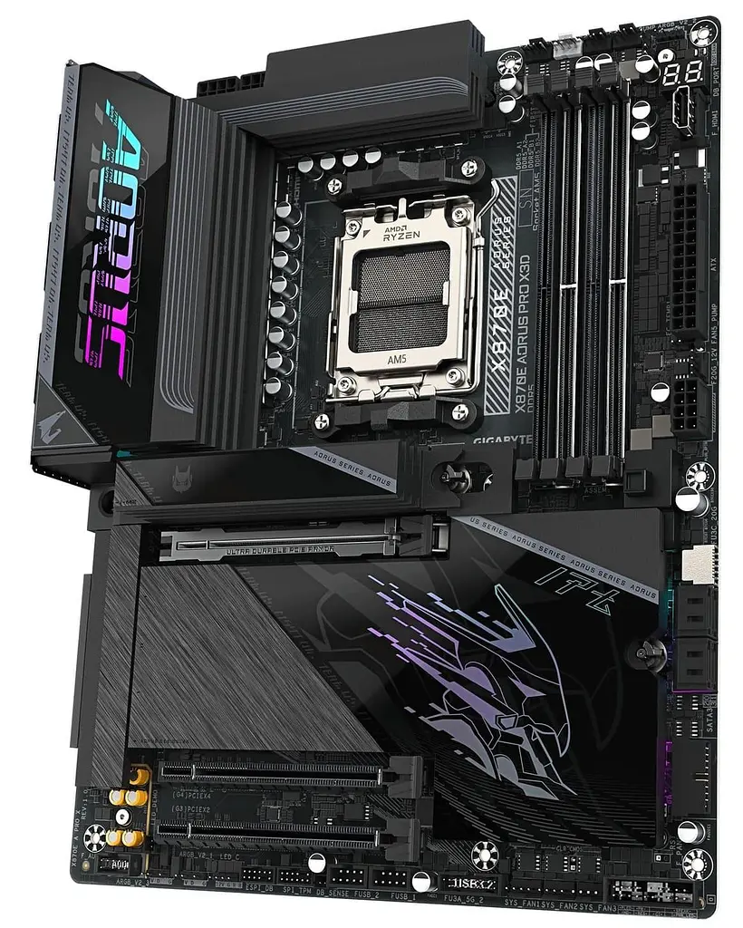 Материнська плата Gigabyte X870E AORUS PRO X3D (X870E AORUS PRO X3D) (Socket AM5, AMD X870E, ATX) - фото 2