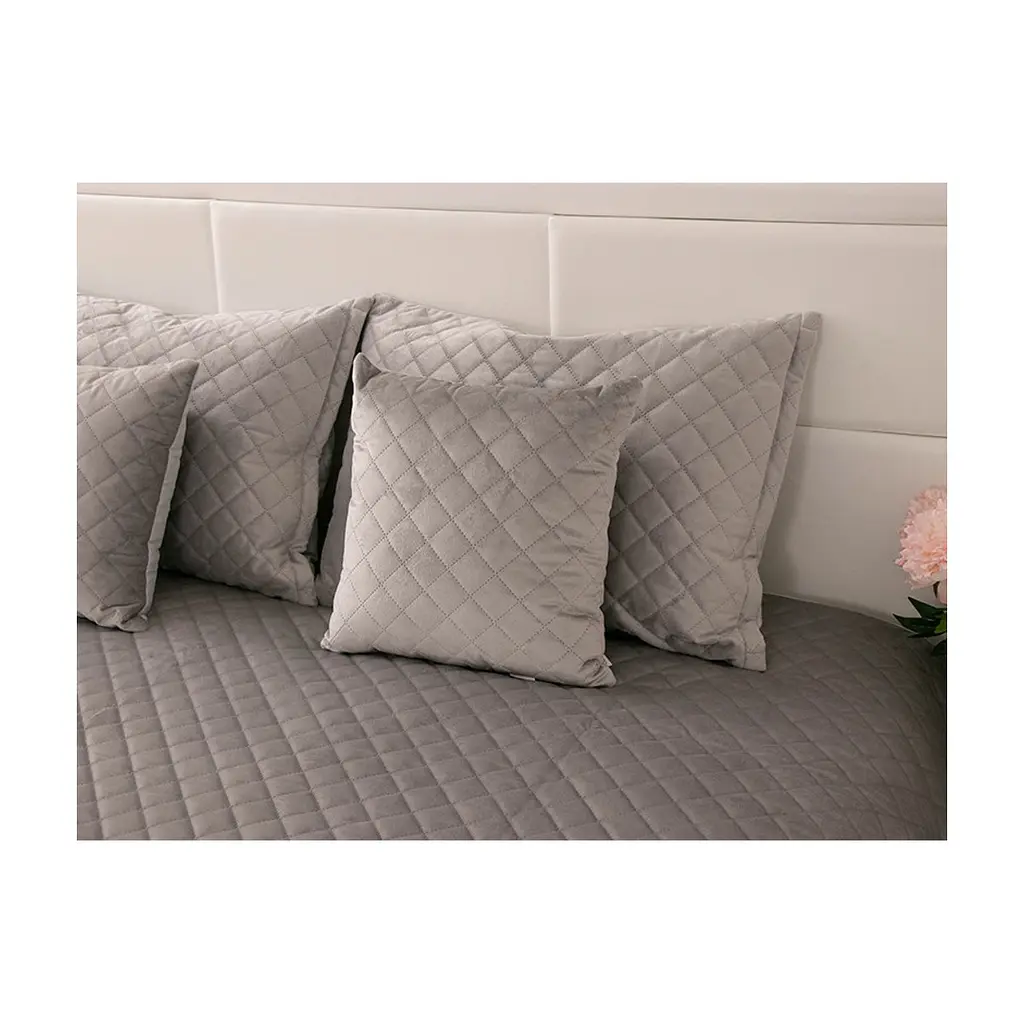 Покривало Руно двостороннє декоративне Velour Grey ромб 220х240 см (330.55_Grey ромб) - фото 8