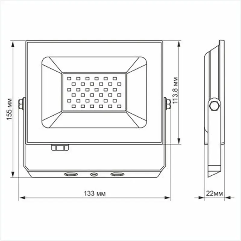 Прожектор TITANUM LED 30W 6000K TLF306 220V (TLF306) - фото 3