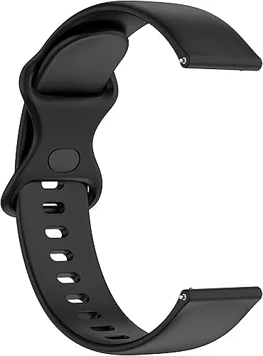 Ремінець силіконовий для смарт-годин BeWatch Amazfit універсальний 20 мм Чорний (101N3L01.2) - фото 4