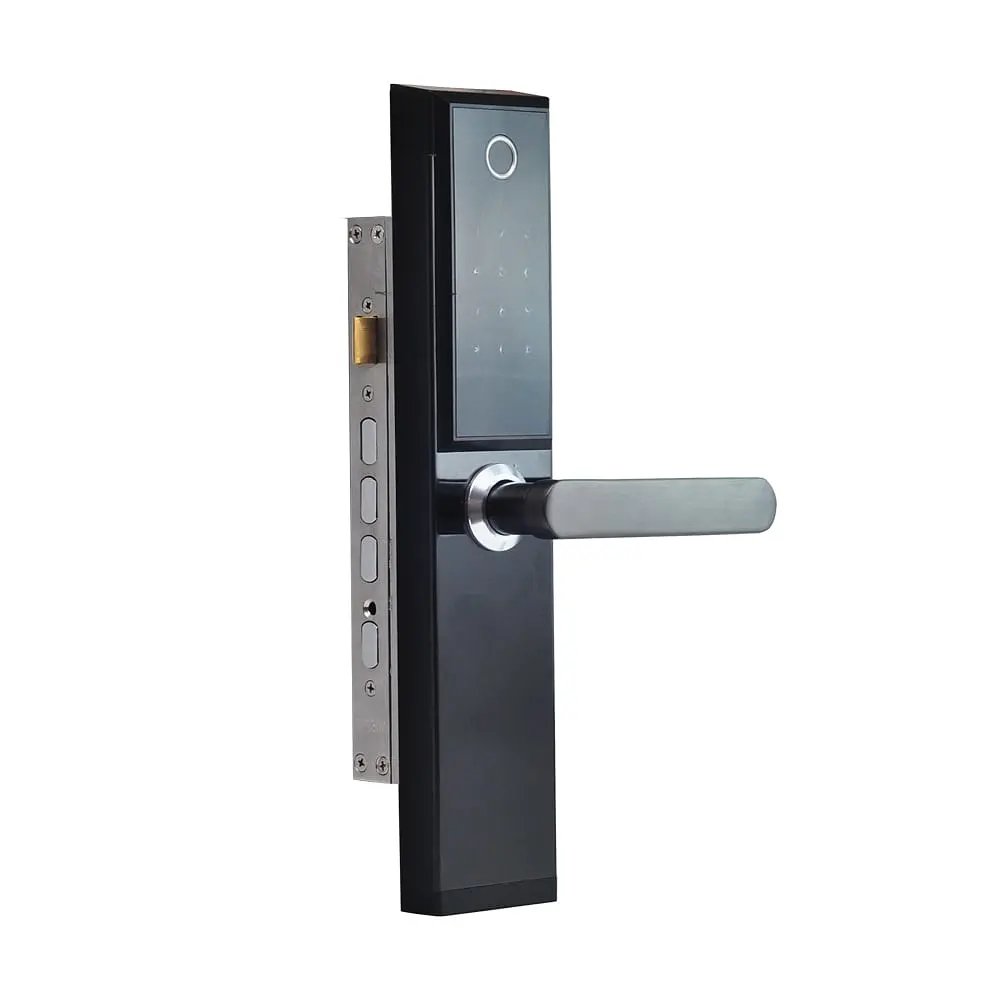 Замок біометричний автономний Trinix TRL-5104BTF Black Right з Bluetooth, зчитувачем відбитків пальців і карт Mifare (65-00043) - фото 2