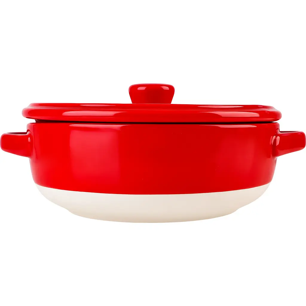 Форма для запекания МВМ My Home круглая с крышкой M 22.5х18х7.5 см (KP-45 M WHITE/RED) - фото 5