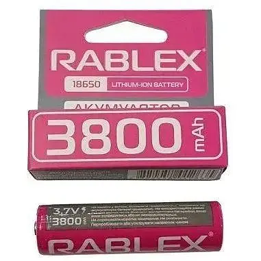 Літій-іонний акумулятор Rablex 18650 3800 mAh 3.7 V (Li-ion) Original рожевий - фото 2