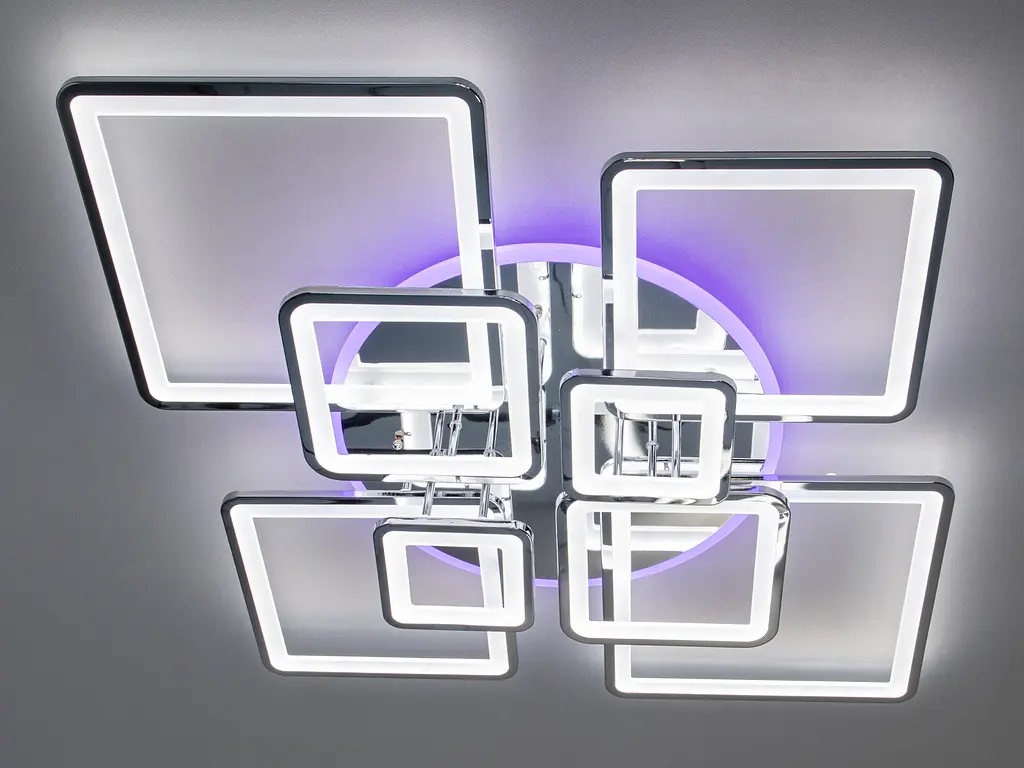 Потолочная LED-люстра Romin с диммером и подсветкой, 225W - фото 2