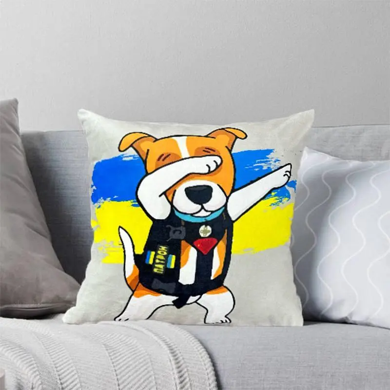 Подушка патріотична 3D "Пес Патрон" 2534_E 11976 50х50 см - фото 2