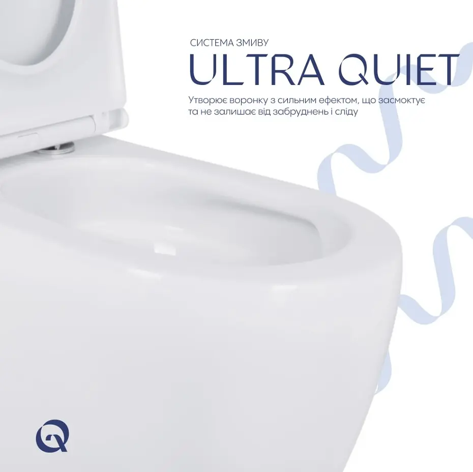 Унітаз підлоговий Qtap Robin New Ultra Quiet з сидінням Slim Duroplast/ Soft-close/ Quick Release QT13226083AW - фото 4