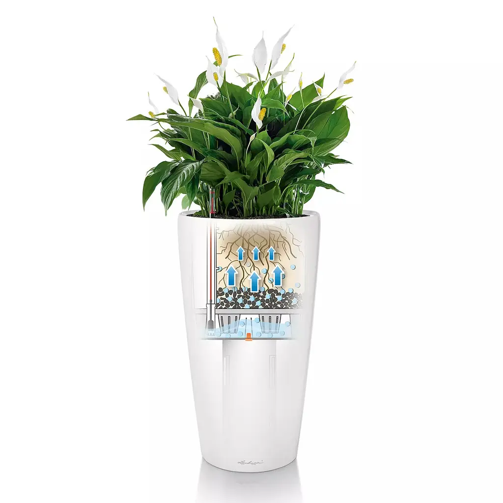 Вазон Lechuza Rondo 40 антрацитовий (15742) - фото 5