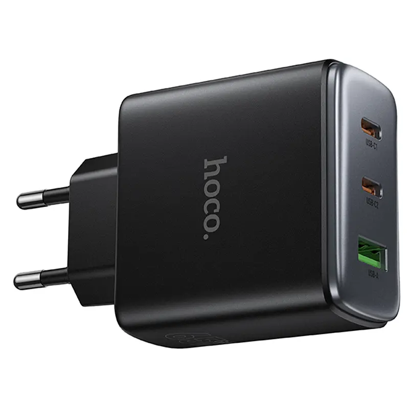 МЗП C160A Upgrade PD65W+QC3.0 (1USB-A/2C) Black Hoco teh0029637 - фото 4