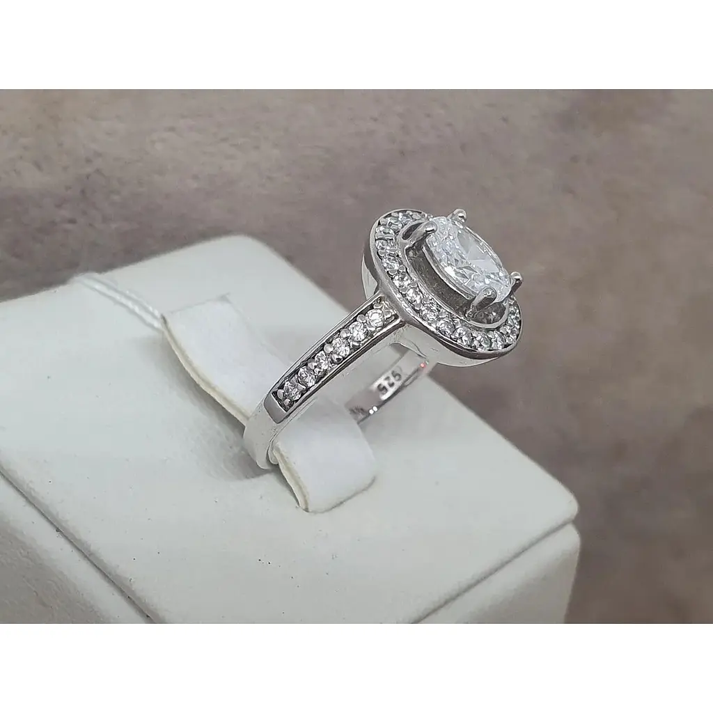 Серебряное кольцо Silvex 925 с фианитами. КК2Ф/382 16,5 - фото 3