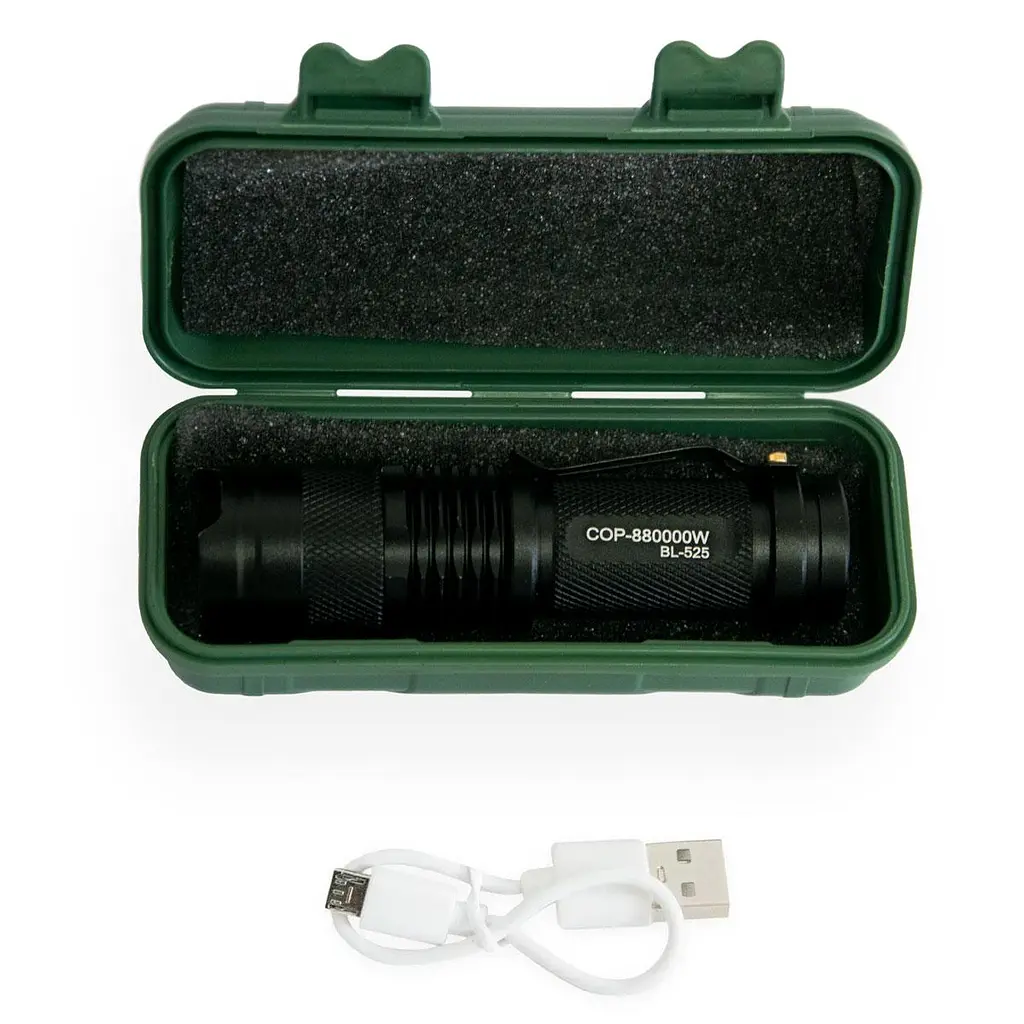 Фонарь ручной BL-525, аккумуляторный, светодиодный, компактный, алюминиевый корпус, 3 режима - фото 2