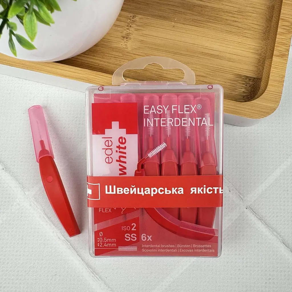 Міжзубна щітка Edel White EasyFlex Profi Line (SS) 0.5мм, 6 шт