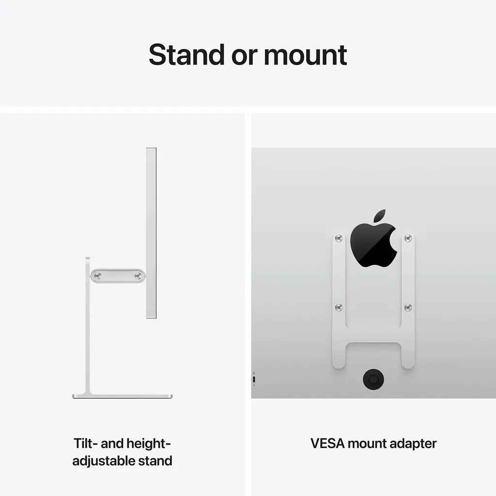 Монітор Apple 27" Studio Display XDR NANO Model A3348 (Stand not included) 5K IPS 120Hz (MFEQ4RU/A) - фото 6