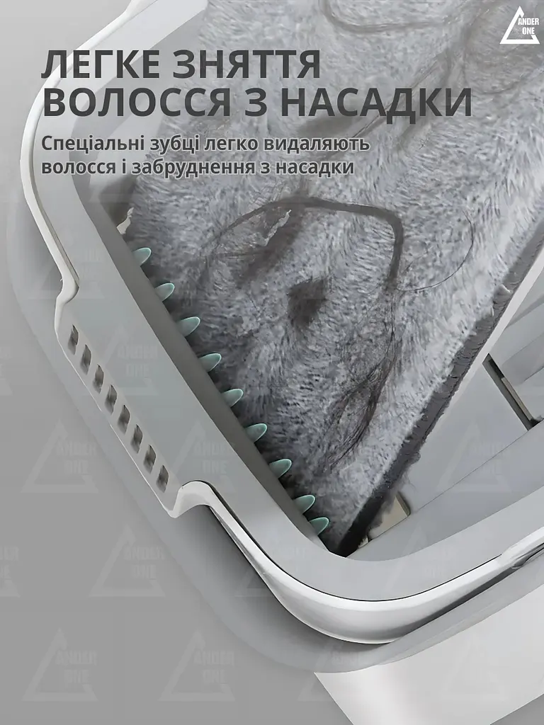 Комплект для домашнього прибирання легка швабра лентяйка, що обертається на 360°, зі складною ручкою та відром для віджимання 6л - фото 6