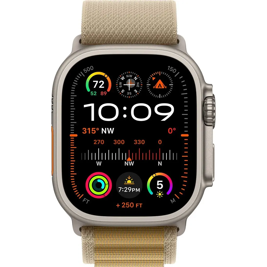 Смарт-годинник Apple Watch Ultra 2 49mm Natural Titanium Case with Tan Alpine Loop Medium (MX4F3) [114947] - фото 2