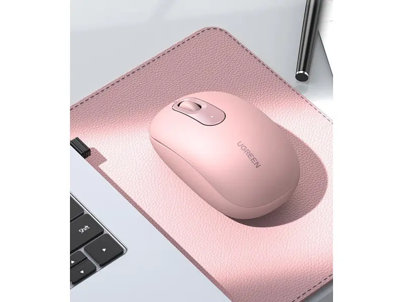Миша UGREEN MU105 Portable Pink (90686) - фото 6