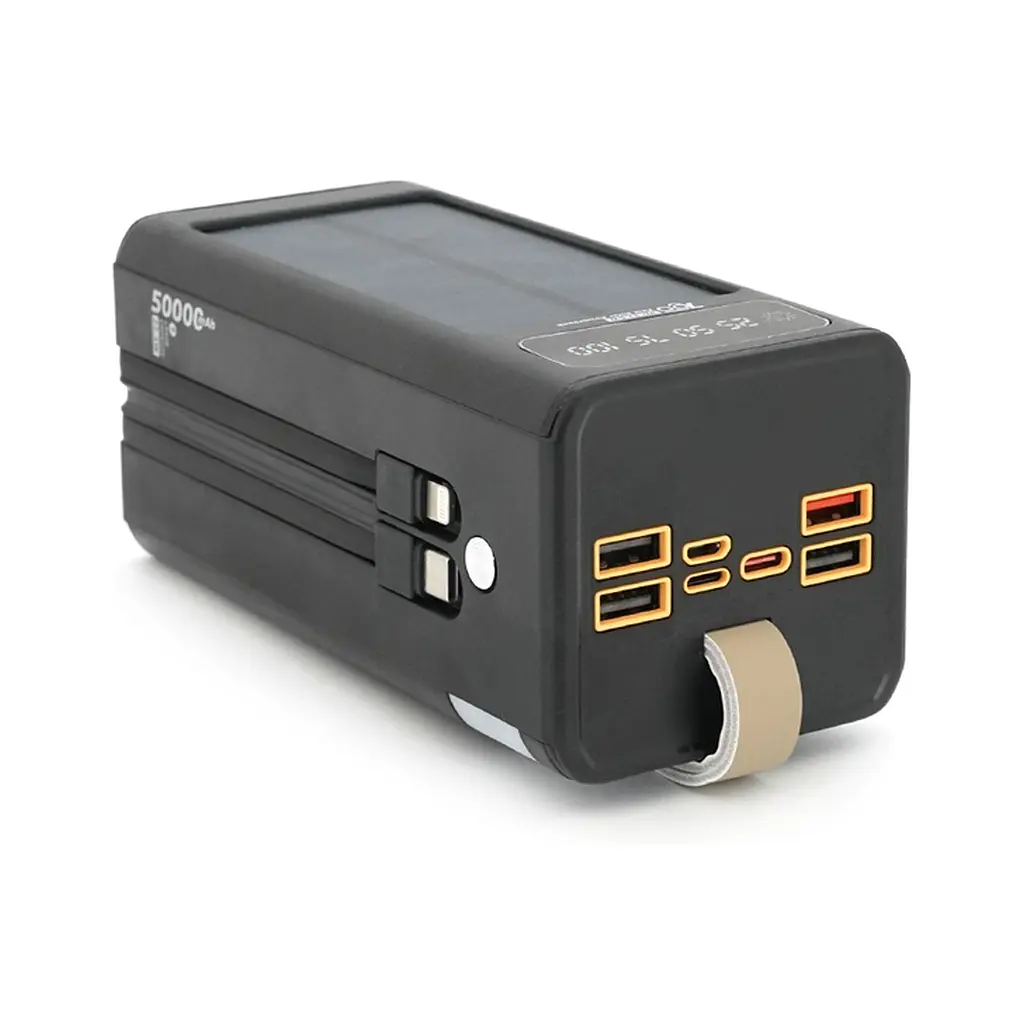 Батарея універсальна 7GO 50000mAh PD/22.5 Solar Black (GPW-01 / 45006) - фото 4