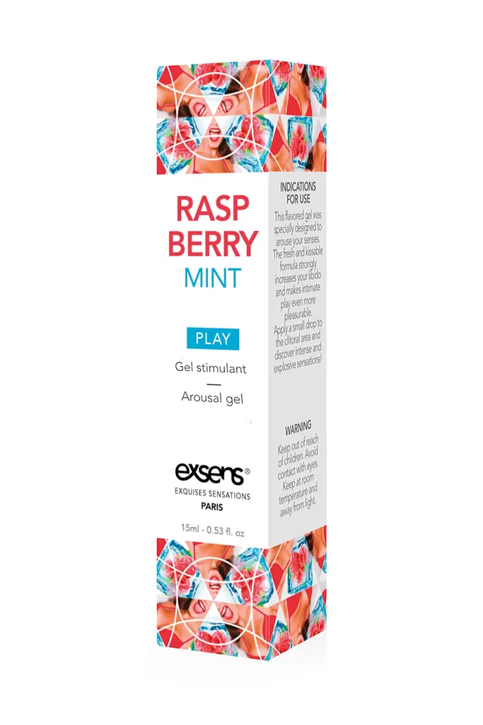 Стимулюючий гель для клітора або оральних ласок, 15 мл (полуниця) EXSENS Kissable Raspberry Mint - фото 4
