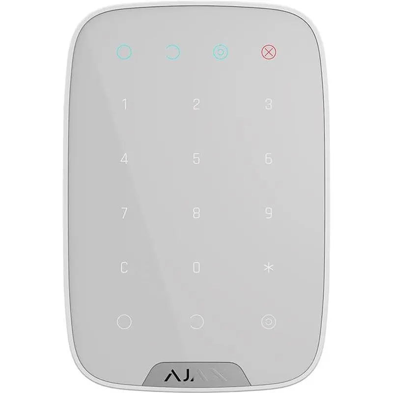 Бездротова сенсорна клавіатура Ajax KeyPad Білий (8706.12.WH1/38249.12.WH1) - фото 2