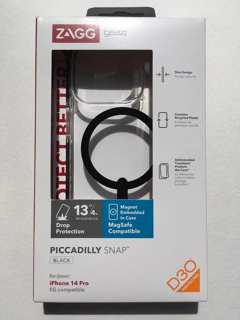 Оригінальний протиударний чохол Gear4 Santa Cruz MagSafe для iPhone 14 Pro Clear Black (702010123) - фото 6