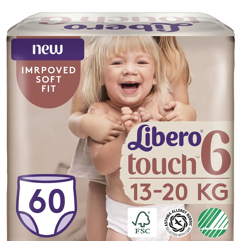 Набір підгузків-трусиків Libero Touch Pants 6 (13-20 кг), 60 шт. (2 уп. по 30 шт.) - фото 1