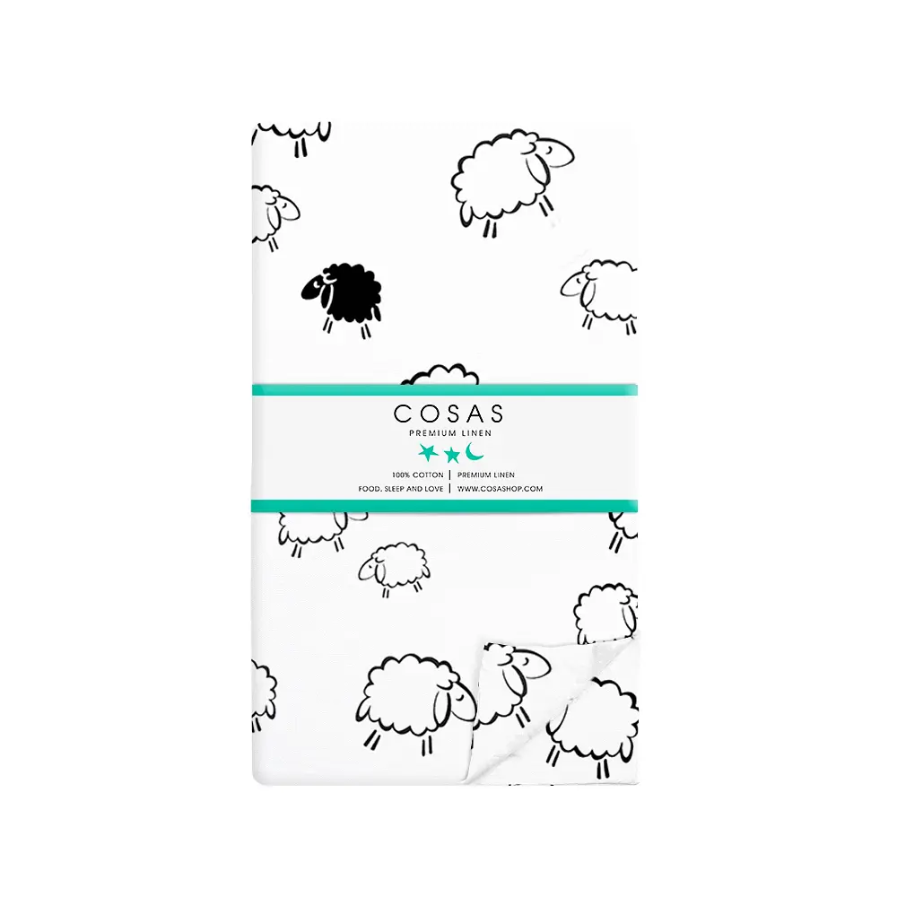 Підковдра полуторна 160х220 SHEEP DARK BLACK COSAS (4822052091517) - фото 4