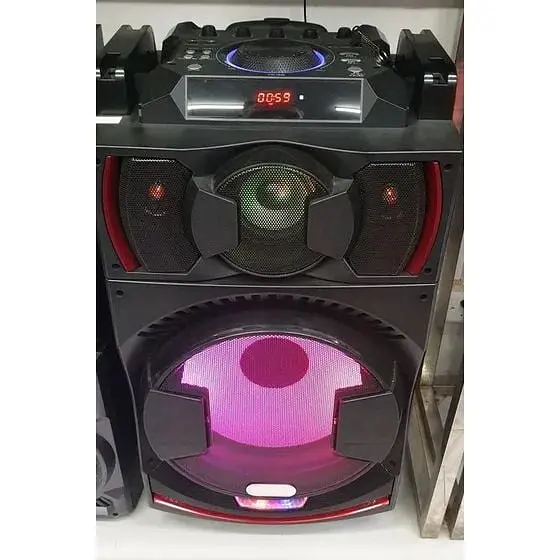 Портативна колонка бумбокс XPRO UF-1151-DT валіза 100Вт USB SD FM радіо Bluetooth 2 мікрофони ДК (UF-1151-DT) - фото 3