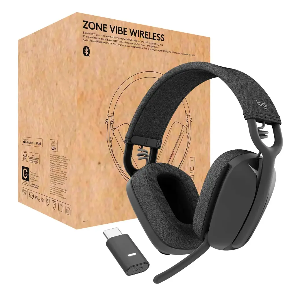 Навушники Logitech Zone Vibe Wireless UC Graphite (981-001199)