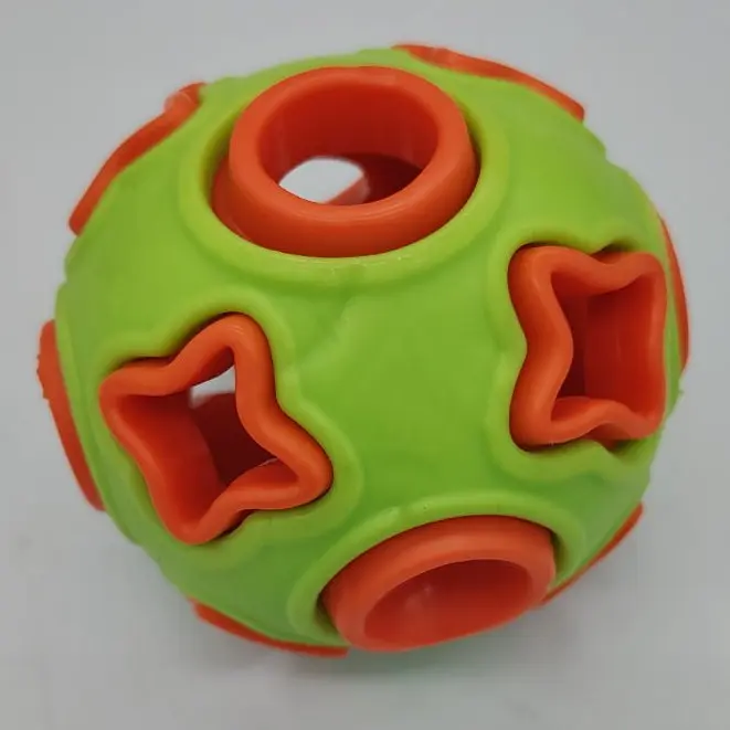 Великий двоколірний м'яч, що світиться Bonny four-corner flash ball, Зелений - фото 2