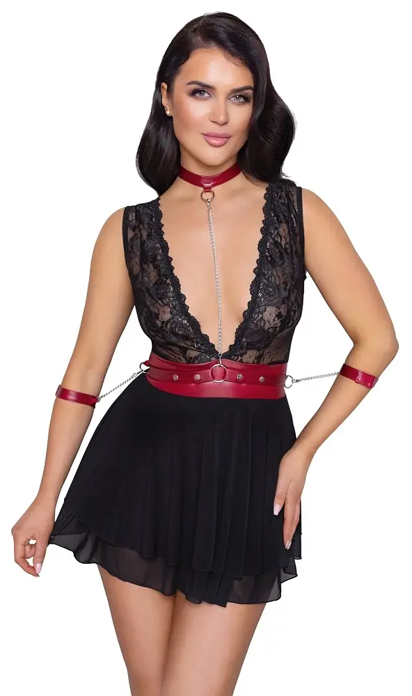 Сорочка Cottelli Collection Bondage Babydoll S чорний - фото 2