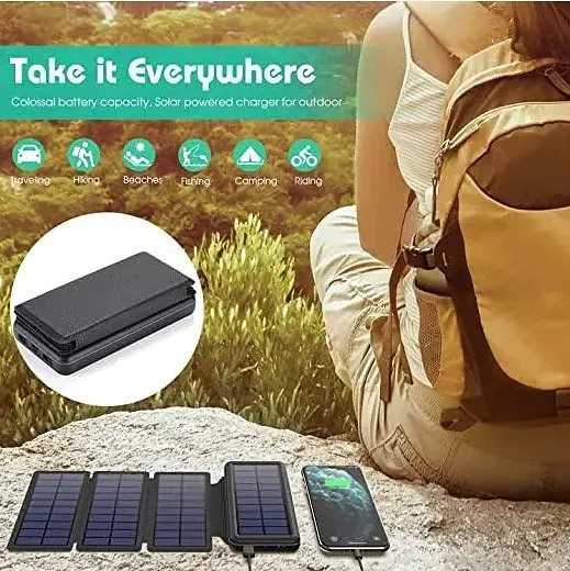 Портативная батарея Power Bank + Solare 26800mAh HX160S5 Солнечное зарядное устройство - фото 2