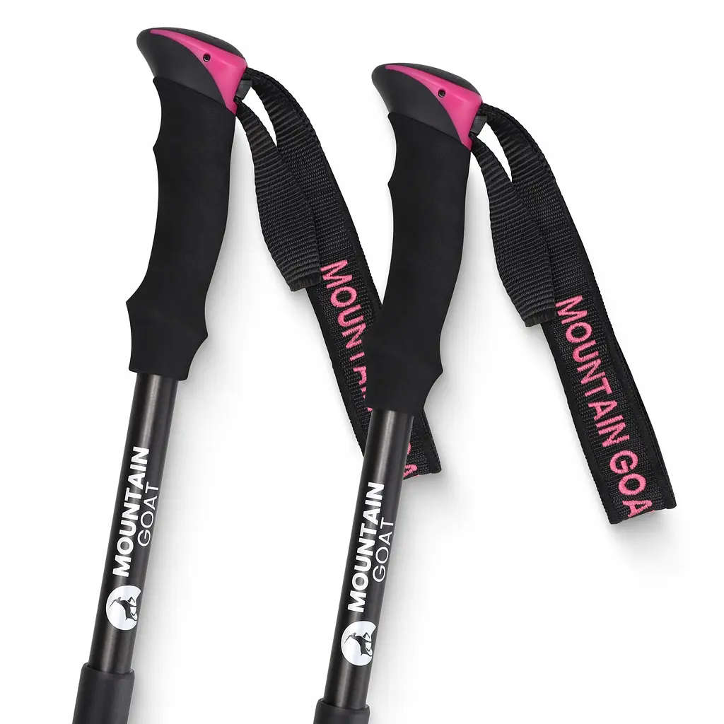 Трекінгові палиці Mountain Goat Pro+ 43-130 см Black/Pink (P-5905973404662) - фото 6