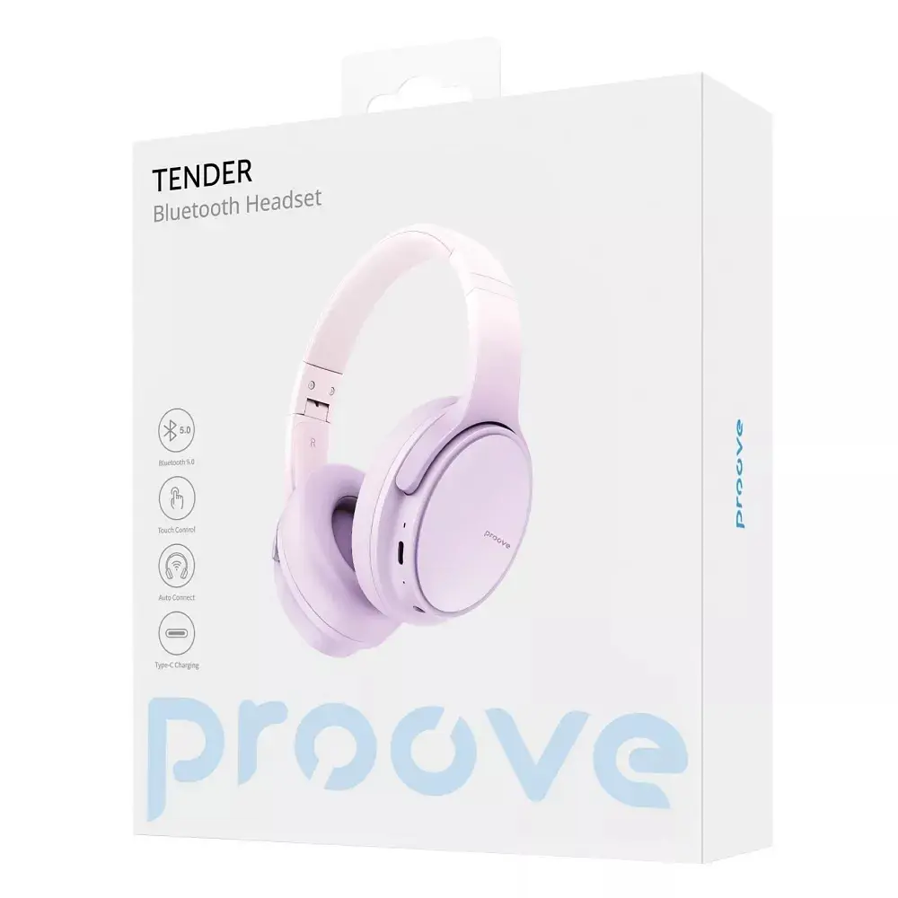Беспроводные наушники Proove Tender, Headset, ANC, AUX, BT5.0, 300mAh, 18h, purple UA UCRF - фото 5