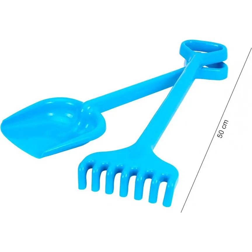 Набір лопатка та грабельки ТехнОк Гуллівер 1424TXK блакитний - фото 2