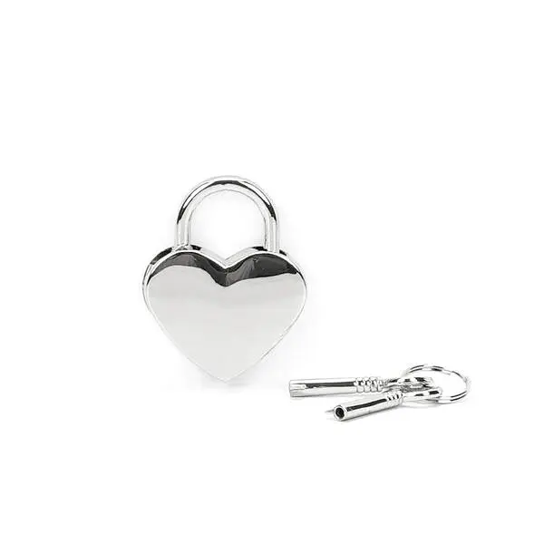 Замочок-сердечко Liebe Seele Heart Shape Padlock Silver (2 шт), універсальний - фото 2